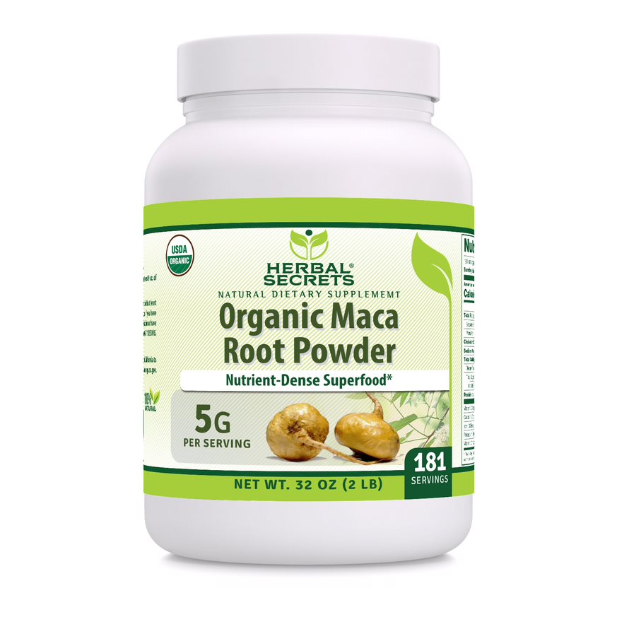 Herbal Secrets USDA Certified Organic Maca Root Powder 32 Oz