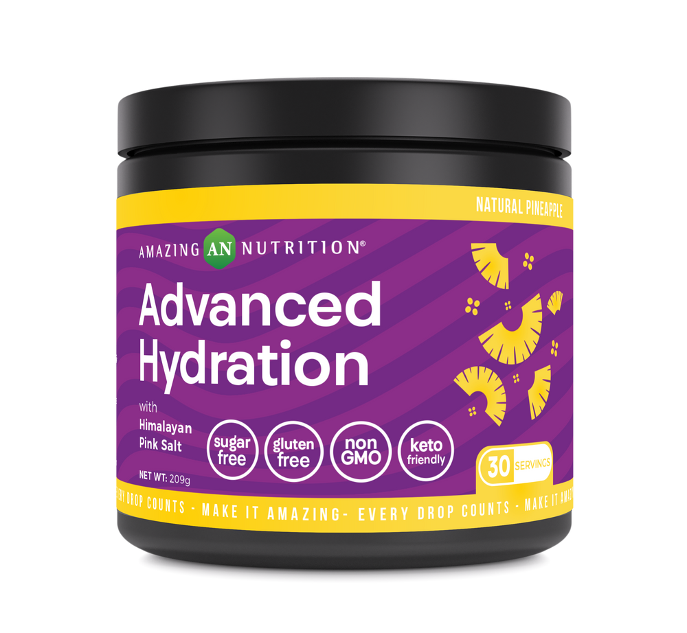 Amazing Nutrition Advanced Hydration, Electrolyte Powder 30 Servings | Packed with Essential Minerals | Sugar-Free | Keto Friendly | Non-GMO | Gluten-Free
