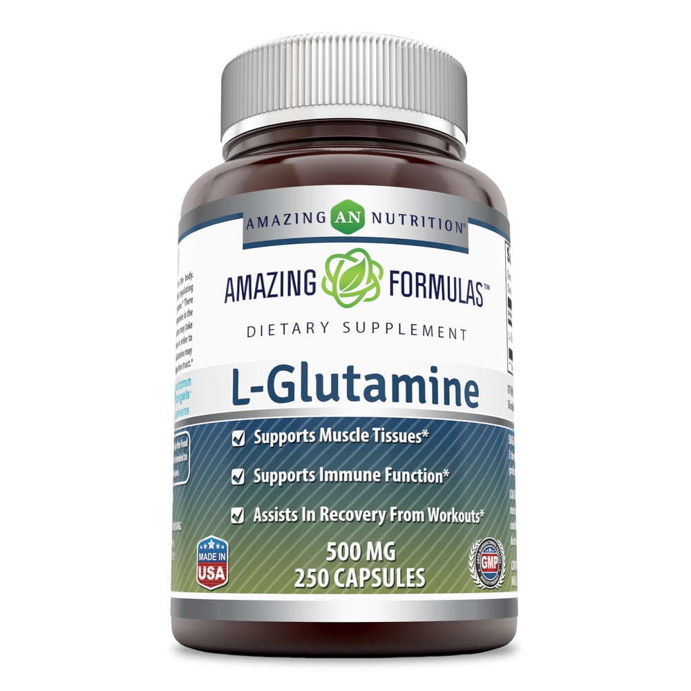 Amazing Formulas L-Glutamine 500 Mg 250 Capsules