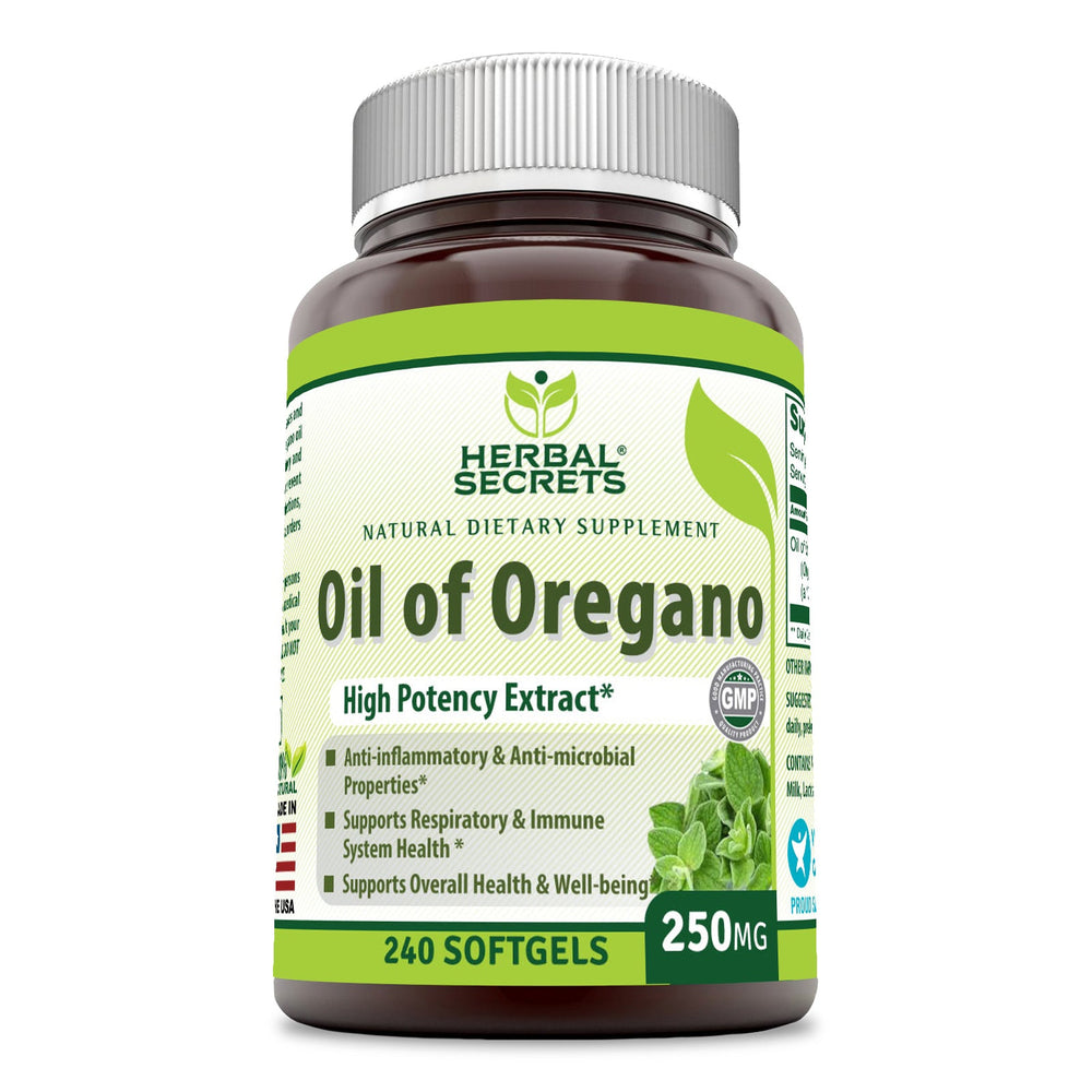 Herbal Secrets Oil of Oregano | 250mg 240 Softgels