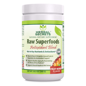 Herbal Secrets Raw Superfoods Antioxidant Blend | 10.5 Oz, Fruit Berry